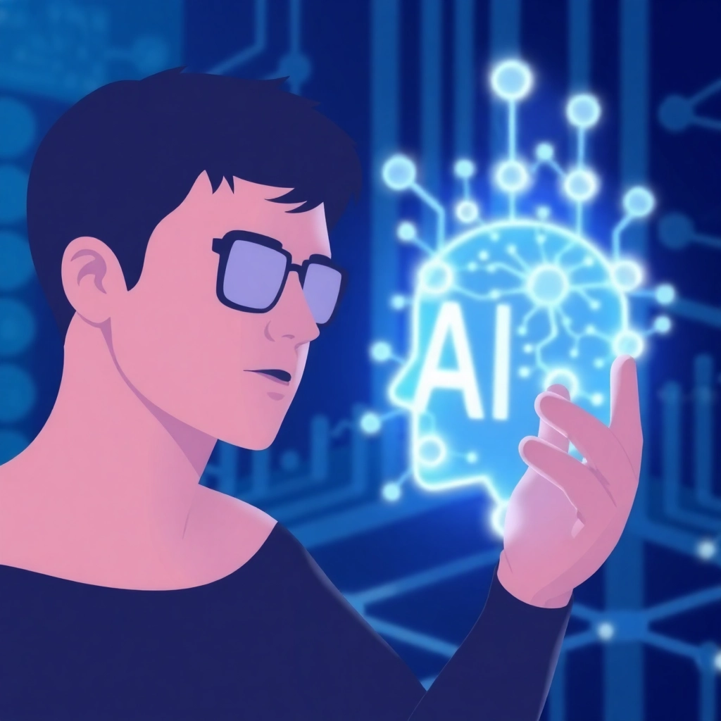 Illustration of the future of ethical AI, showing responsible artificial intelligence with transparency, trust, and accountability.